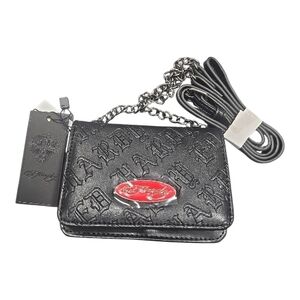 Ed Hardy Black Crossbody Mini Wallet Bag New With Tags